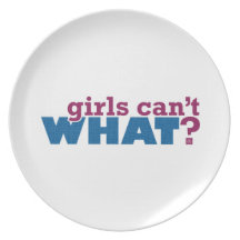 Girls Can't WHAT? Logo Party Plate