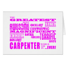 Girls Carpenters : Pink Greatest Carpenter Card