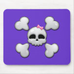 Girls Cartoon Skull Mouse Pads