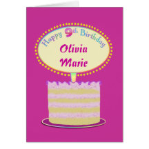 Girls Cute 9th Birthday Personalise It Cards
