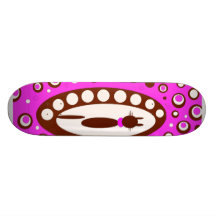 Girl's cute skateboard, "Isabeau" chocolate cat