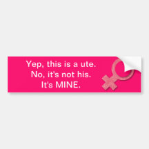 Girls Drive Utes Too! Bumper Sticker