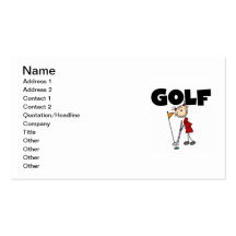 Girls GOLF Business Card Templates