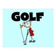 Girls GOLF T-shirts and Gifts Post Cards