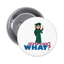 Girls Graduation Pinback Buttons