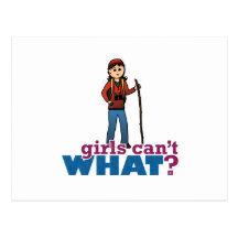Girls Hiking Post Cards