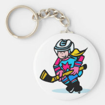 Girls Hockey Key Chains