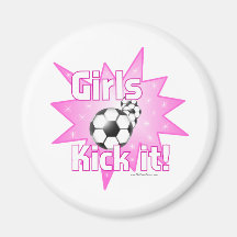 Girls Kick it Fridge Magnet