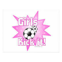 Girls Kick it Post Cards