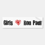 Girls Love Ron Paul Heart Bumper Stickers