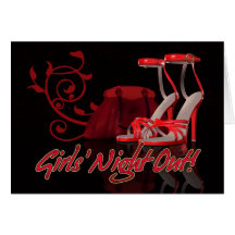 Girls' Night Out Party Invitation Greeting Cards