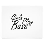 Girls play Bass black text Photographic Print