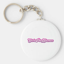 Girls Play Games - Gamer Geek Video Games Women Key Chain