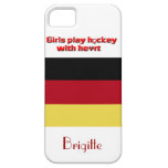 Girl's Play Hockey with Heart!-German flag+Name