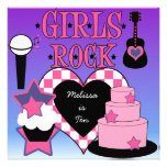 Girls Rock Birthday Invitation