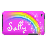 Girls short name rainbow pink kids ipod touch case