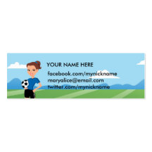 Girl's Soccer Player Personalised Business Card Templates