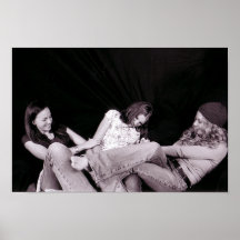 Girls tickling print