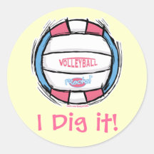 Girls Volleyball Gear by Mudge Studios Sticker