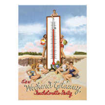Girls Weekend Getaway Bachelorette Invitations
