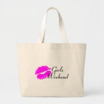 Girls Weekend (Kiss Blk) Canvas Bags