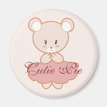 Girly Bear Refrigerator Magnets
