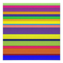 Girly Bright Polka Dot Stripes Photographic Print