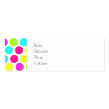 Girly Colourful Polka Dots Pattern for Girls Business Card Templates
