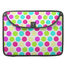 Girly Colourful Polka Dots Pattern for Girls Sleeve For MacBook Pro