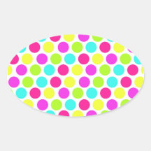 Girly Colourful Polka Dots Pattern for Girls Sticker