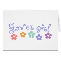 Girly-Cue Flower Girl Card