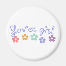 Girly-Cue Flower Girl Magnet