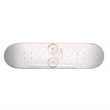 Girly Floral Bicycle Skateboard