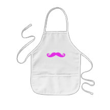 Girly Fuchsia Pink Mustache Aprons