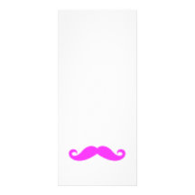 Girly Fuchsia Pink Mustache Custom Rack Cards