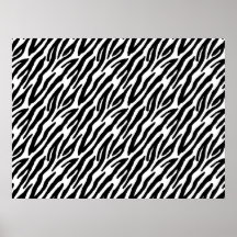 Girly Fun Black Zebra Stripes Pattern Print