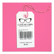 Girly Geek Tag Photographic Print