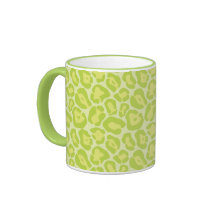 Girly Green Leopard Pattern Mug