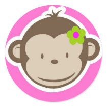 Girly Monkey stickers