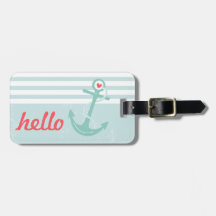Girly Nautical Anchor Personalised