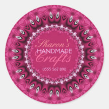 Girly Pink Lacy Handmade Crafts Product Sticker