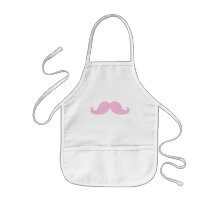 Girly Pink Mustache Apron