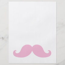 Girly Pink Mustache Flyer
