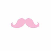 Girly Pink Mustache Photo Sculptures