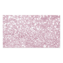 Girly Pink White Abstract Glitter Photo Print Business Card