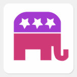 Girly Republican Square Stickers