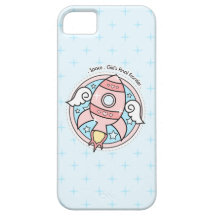 Girly Rocketship iPhone 5 Cover