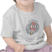 Girly Rocketship Tee Shirt