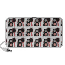 Girly Stuff - Makeup, Hairbrush, Lipstick Notebook Speakers