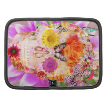 Girly Sugar Skull cute Butterfly Pink Flowers Planner